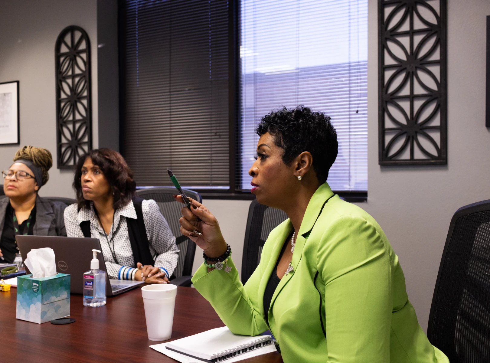 Attentive women during a presentation